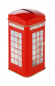 Tea Bag Caddy Money Boxes - London Phone