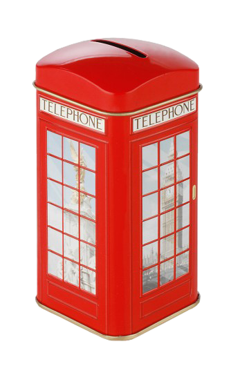 Tea Bag Caddy Money Boxes - London Phone