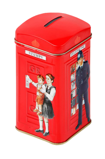 Tea Bag Caddy Money Boxes - Policeman Telephone Box